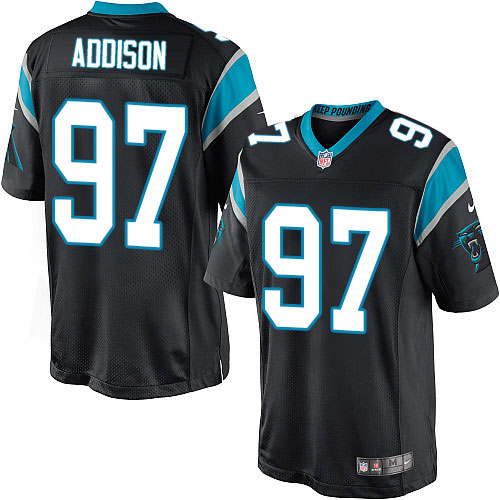 Men's Limited Mario Addison Nike Jersey Black Home - #97 NFL Carolina Panthers