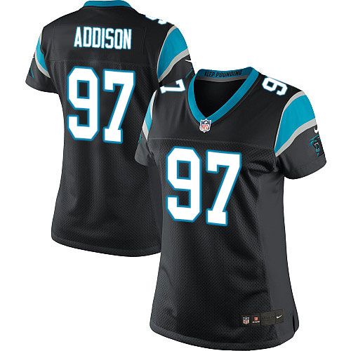 Women's Limited Mario Addison Nike Jersey Black Home - #97 NFL Carolina Panthers