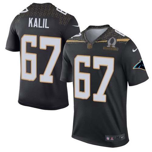 Men's Elite Ryan Kalil Nike Jersey Black - #67 Team Irvin 2016 Pro Bowl NFL Carolina Panthers