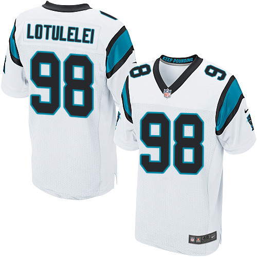 Men's Elite Star Lotulelei Nike Jersey White Road - #98 NFL Carolina Panthers