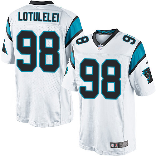 Men's Limited Star Lotulelei Nike Jersey White Road - #98 NFL Carolina Panthers