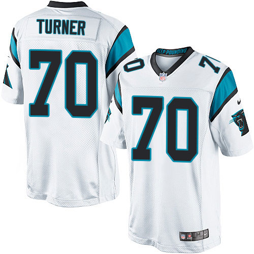 Youth Elite Trai Turner Nike Jersey White Road - #70 NFL Carolina Panthers