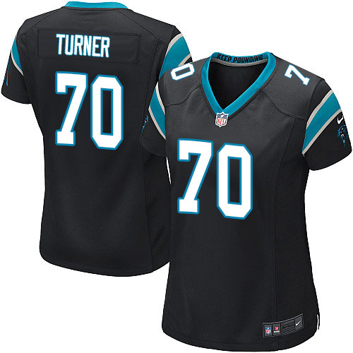 Women's Game Trai Turner Nike Jersey Black Home - #70 NFL Carolina Panthers