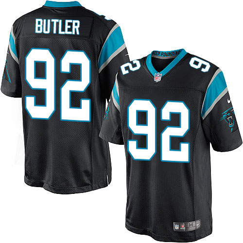 Youth Elite Vernon Butler Nike Jersey Black Home - #92 NFL Carolina Panthers