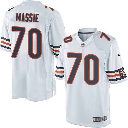Men's Limited Bobby Massie Nike Jersey White Road - #70 NFL Chicago Bears