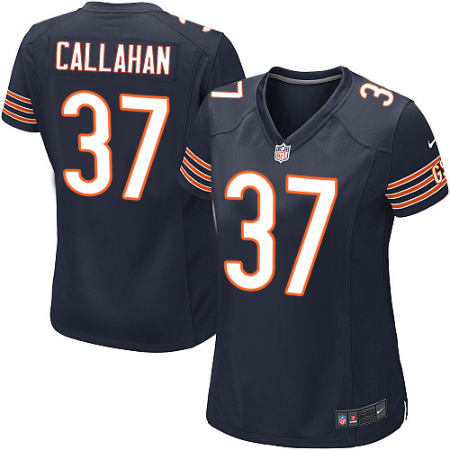 Women's Game Bryce Callahan Nike Jersey Navy Blue Home - #37 NFL Chicago Bears