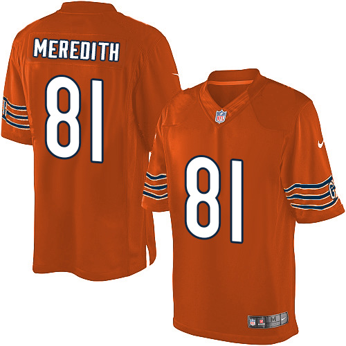 Youth Elite Cameron Meredith Nike Jersey Orange Alternate - #81 NFL Chicago Bears