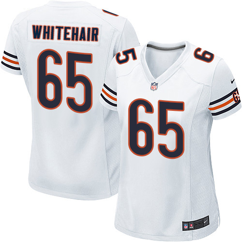 Women's Limited Cody Whitehair Nike Jersey White Road - #65 NFL Chicago Bears