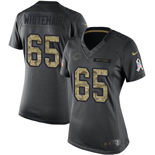 Women's Limited Cody Whitehair Nike Jersey Black - #65 2016 Salute to Service NFL Chicago Bears