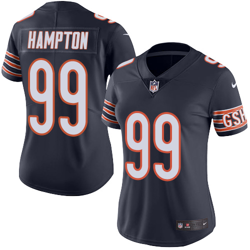 Women's Limited Dan Hampton Nike Jersey Navy Blue - #99 Rush NFL Chicago Bears