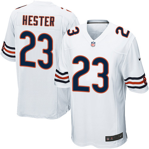 Men's Game Devin Hester Nike Jersey White Road - #23 NFL Chicago Bears