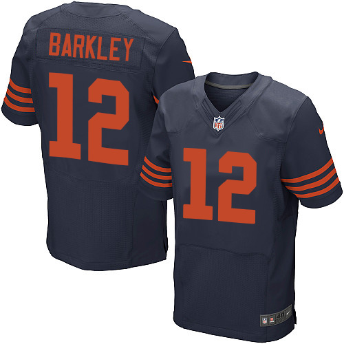 Men's Elite Matt Barkley Nike Jersey Navy Blue Alternate - #12 1940s Throwback NFL Chicago Bears