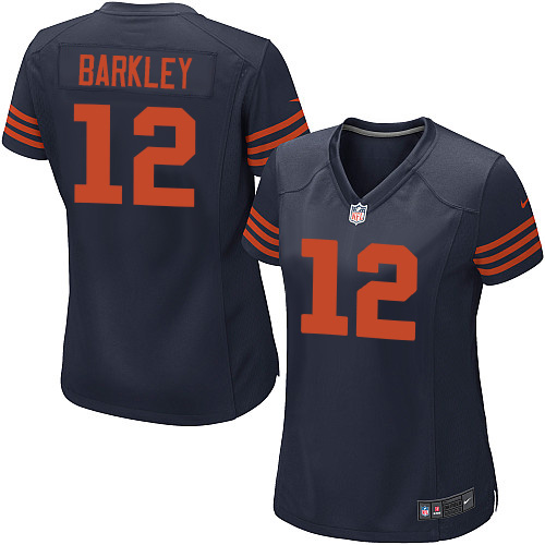 Women's Game Matt Barkley Nike Jersey Navy Blue Alternate - #12 1940s Throwback NFL Chicago Bears