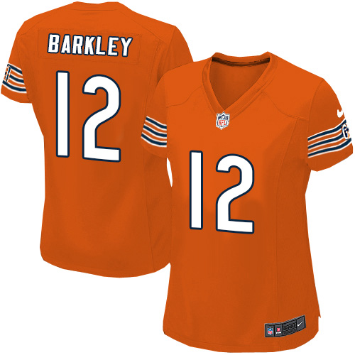 Women's Game Matt Barkley Nike Jersey Orange Alternate - #12 NFL Chicago Bears