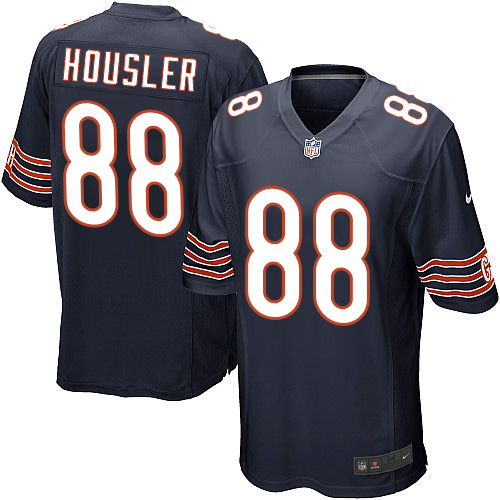 Men's Game Rob Housler Nike Jersey Navy Blue Home - #88 NFL Chicago Bears