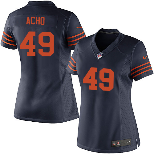 Women's Limited Sam Acho Nike Jersey Navy Blue Alternate - #49 1940s Throwback NFL Chicago Bears