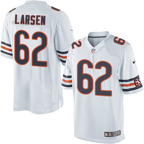 Youth Elite Ted Larsen Nike Jersey White Road - #62 NFL Chicago Bears