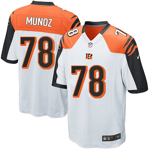 Men's Game Anthony Munoz Nike Jersey White Road - #78 NFL Cincinnati Bengals