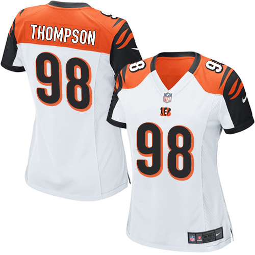 Women's Elite Brandon Thompson Nike Jersey White Road - #98 NFL Cincinnati Bengals