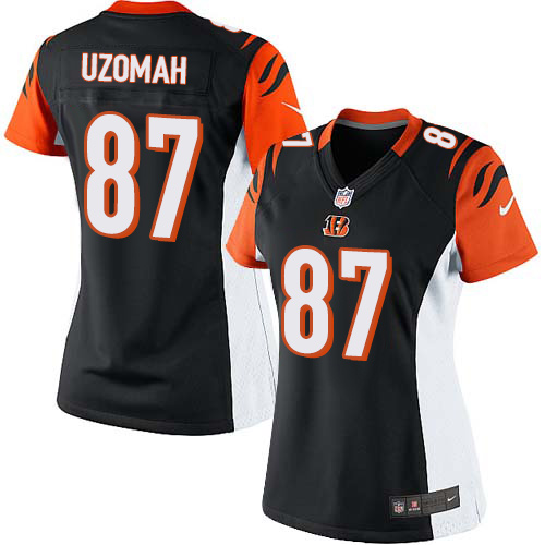 Women's Elite C.J. Uzomah Nike Jersey Black Home - #87 NFL Cincinnati Bengals