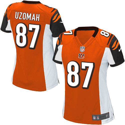 Women's Limited C.J. Uzomah Nike Jersey Orange Alternate - #87 NFL Cincinnati Bengals