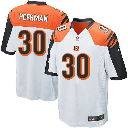 Youth Elite Cedric Peerman Nike Jersey White Road - #30 NFL Cincinnati Bengals