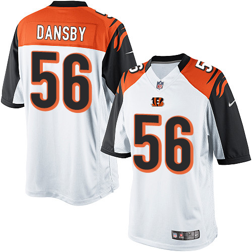 Youth Limited Karlos Dansby Nike Jersey White Road - #56 NFL Cincinnati Bengals
