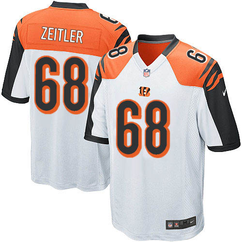 Men's Game Kevin Zeitler Nike Jersey White Road - #68 NFL Cincinnati Bengals