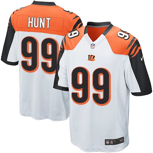 Youth Elite Margus Hunt Nike Jersey White Road - #99 NFL Cincinnati Bengals