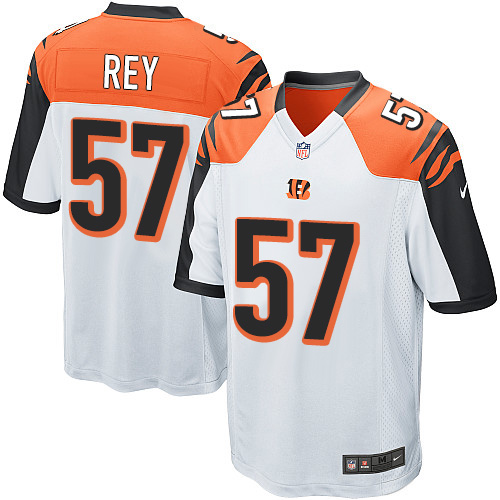 Men's Game Vincent Rey Nike Jersey White Road - #57 NFL Cincinnati Bengals