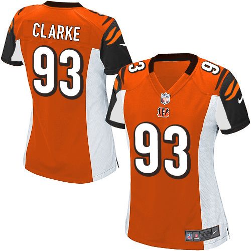 Women's Elite Will Clarke Nike Jersey Orange Alternate - #93 NFL Cincinnati Bengals