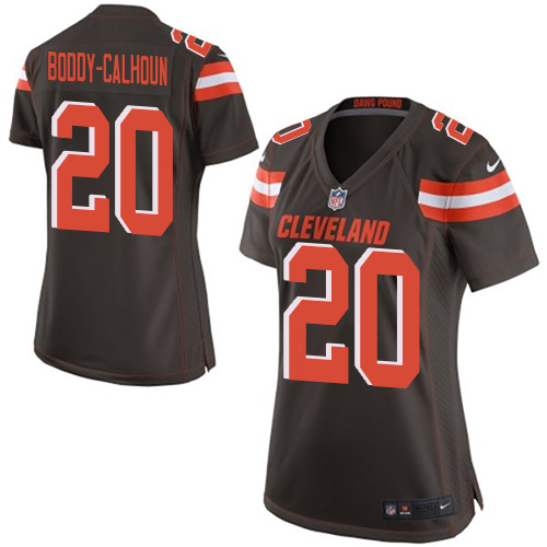 Women's Game Briean Boddy-Calhoun Nike Jersey Brown Home - #20 NFL Cleveland Browns