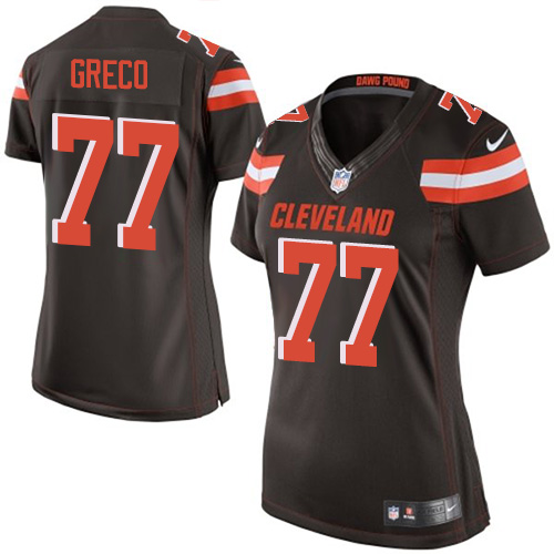 Women's Elite John Greco Nike Jersey Brown Home - #77 NFL Cleveland Browns