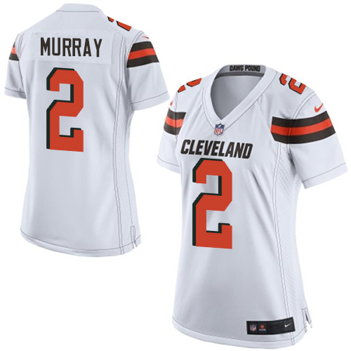 Women's Elite Patrick Murray Nike Jersey White Road - #2 NFL Cleveland Browns