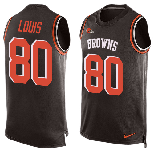 Men's Limited Ricardo Louis Nike Jersey Brown - #80 Player Name & Number Tank Top NFL Cleveland Browns