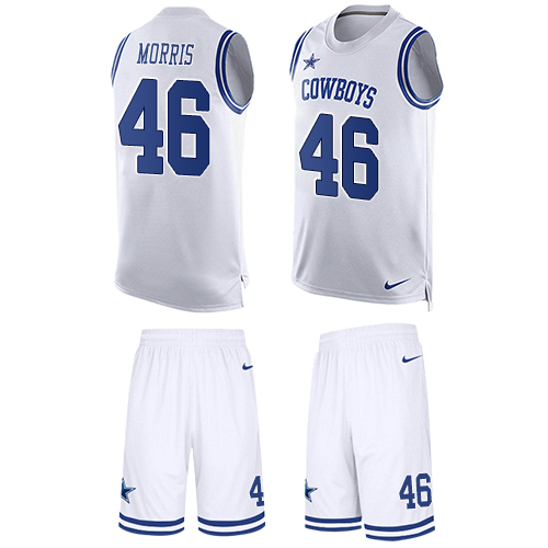 Men's Limited Alfred Morris Nike Jersey White - #46 Tank Top Suit NFL Dallas Cowboys