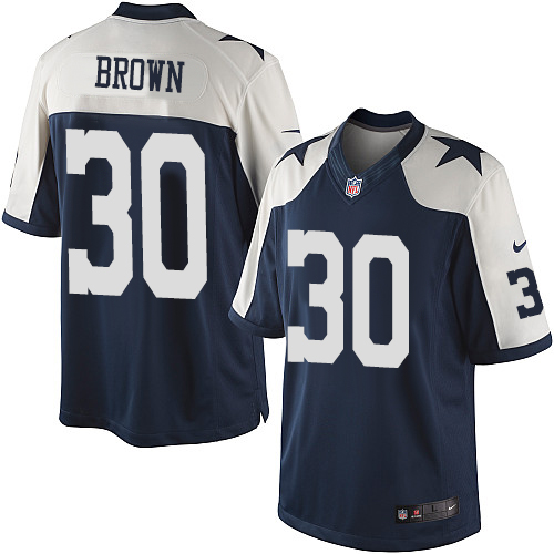 Youth Elite Anthony Brown Nike Jersey Navy Blue Alternate - #30 Throwback NFL Dallas Cowboys
