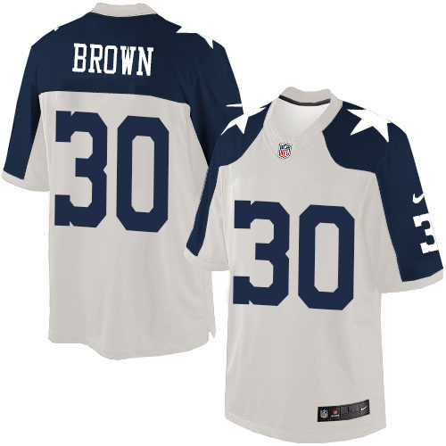 Men's Limited Anthony Brown Nike Jersey White Alternate - #30 Throwback NFL Dallas Cowboys
