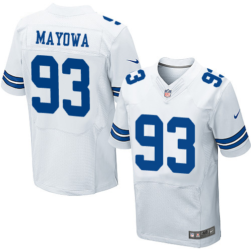 Men's Elite Benson Mayowa Nike Jersey White Road - #93 NFL Dallas Cowboys