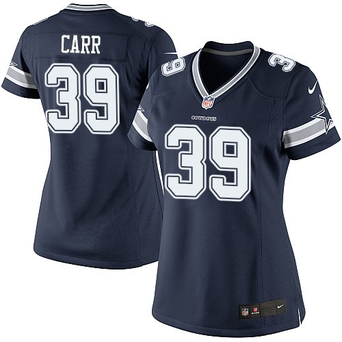 Women's Elite Brandon Carr Nike Jersey Navy Blue Home - #39 NFL Dallas Cowboys