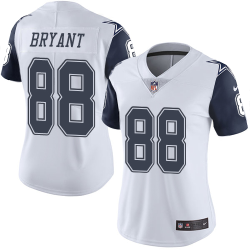 Women's Limited Dez Bryant Nike Jersey White - #88 Rush NFL Dallas Cowboys
