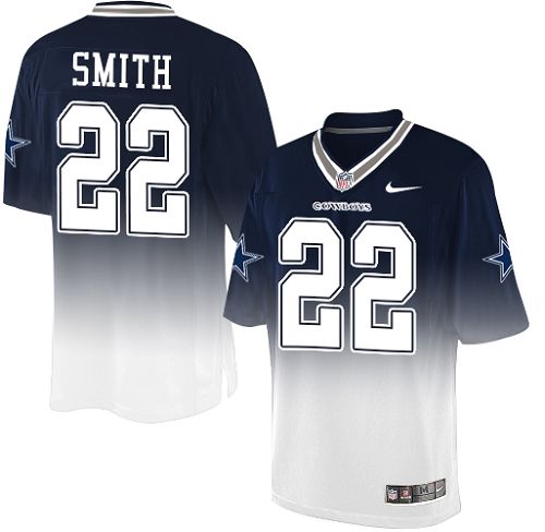 Youth Limited Emmitt Smith Nike Jersey Navy/White - #22 Fadeaway NFL Dallas Cowboys