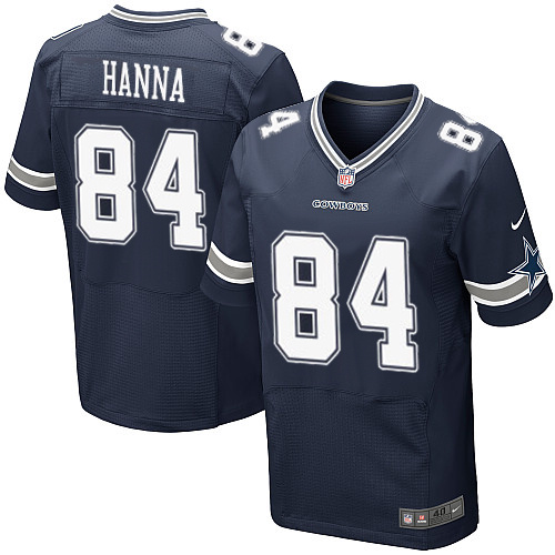 Men's Elite James Hanna Nike Jersey Navy Blue Home - #84 NFL Dallas Cowboys