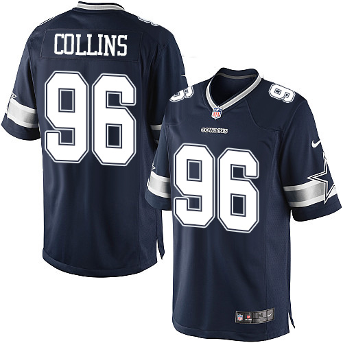Youth Elite Maliek Collins Nike Jersey Navy Blue Home - #96 NFL Dallas Cowboys