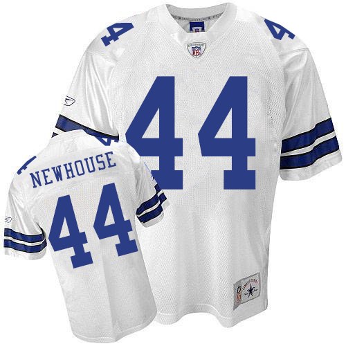 Men's Replica Robert Newhouse Reebok Jersey White - #44 Legend Throwback NFL Dallas Cowboys