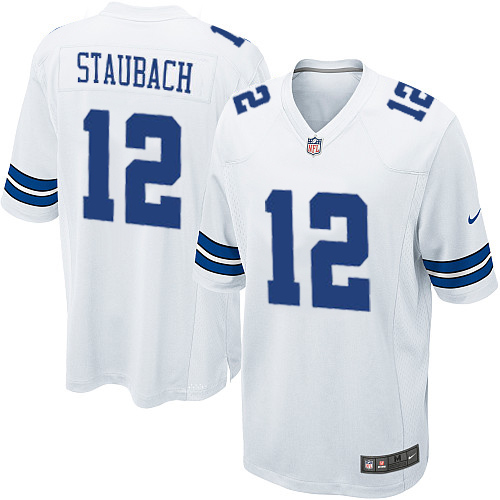Youth Limited Roger Staubach Nike Jersey White Road - #12 NFL Dallas Cowboys