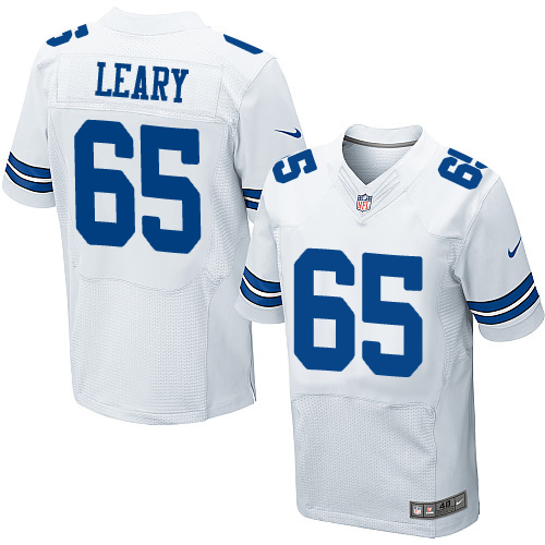 Men's Elite Ronald Leary Nike Jersey White Road - #65 NFL Dallas Cowboys