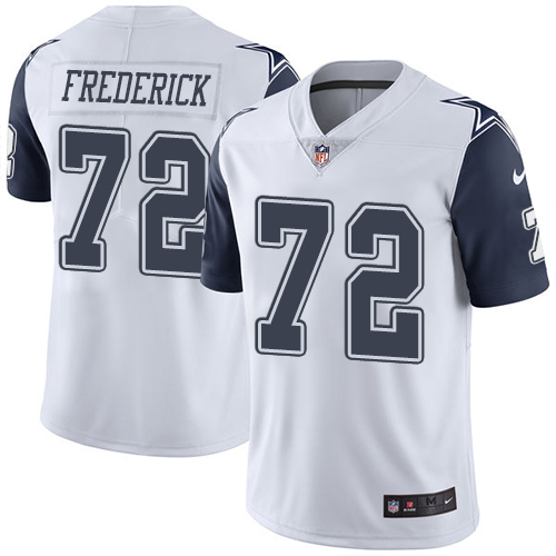 Youth Limited Travis Frederick Nike Jersey White - #72 Rush NFL Dallas Cowboys