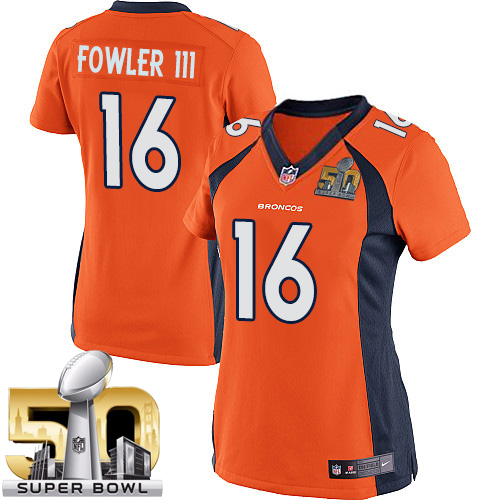 Women's Elite Bennie Fowler Super Bowl L Nike Jersey Orange Home - #16 NFL Denver Broncos