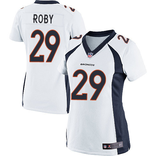 Women's Elite Bradley Roby Nike Jersey White Road - #29 NFL Denver Broncos